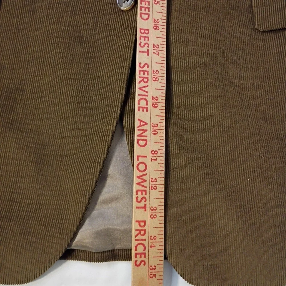 Chaps Ralph Lauren Mens 46L Blazer Brown Corduroy Sport Coat Jacket 2 Button VTG